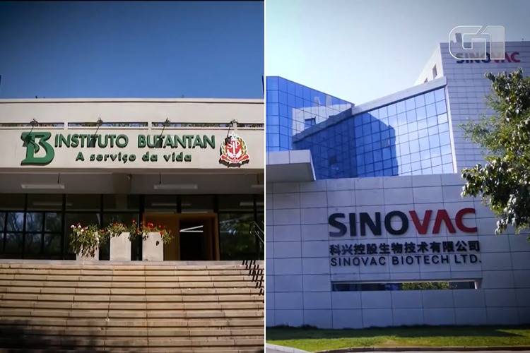 Instituto Butantan e Sinovac (Reprodução/G1)