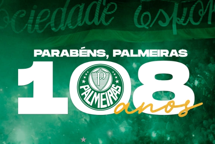 Maior campeão brasileiro, Palmeiras celebra 108 anos nesta sexta (26)