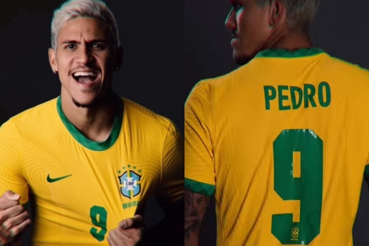 Pedro, do Flamengo, celebra convocação para a seleção brasileira